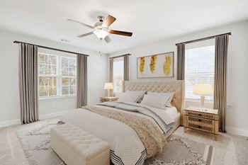 Carpeted bedrooms